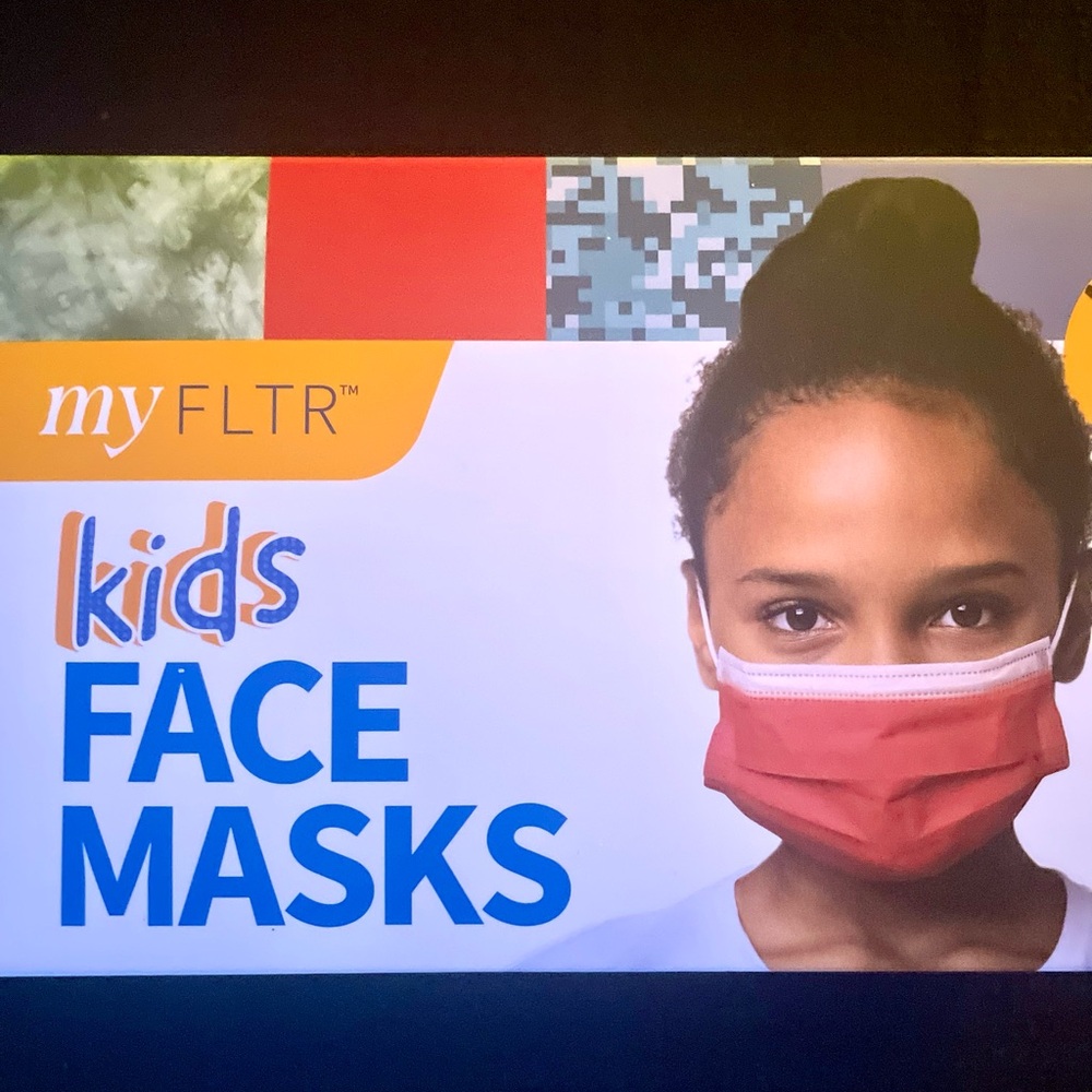 Children’s Kids Face Masks 27x Disposable Adjustable Ear Loops Health Safety NIP